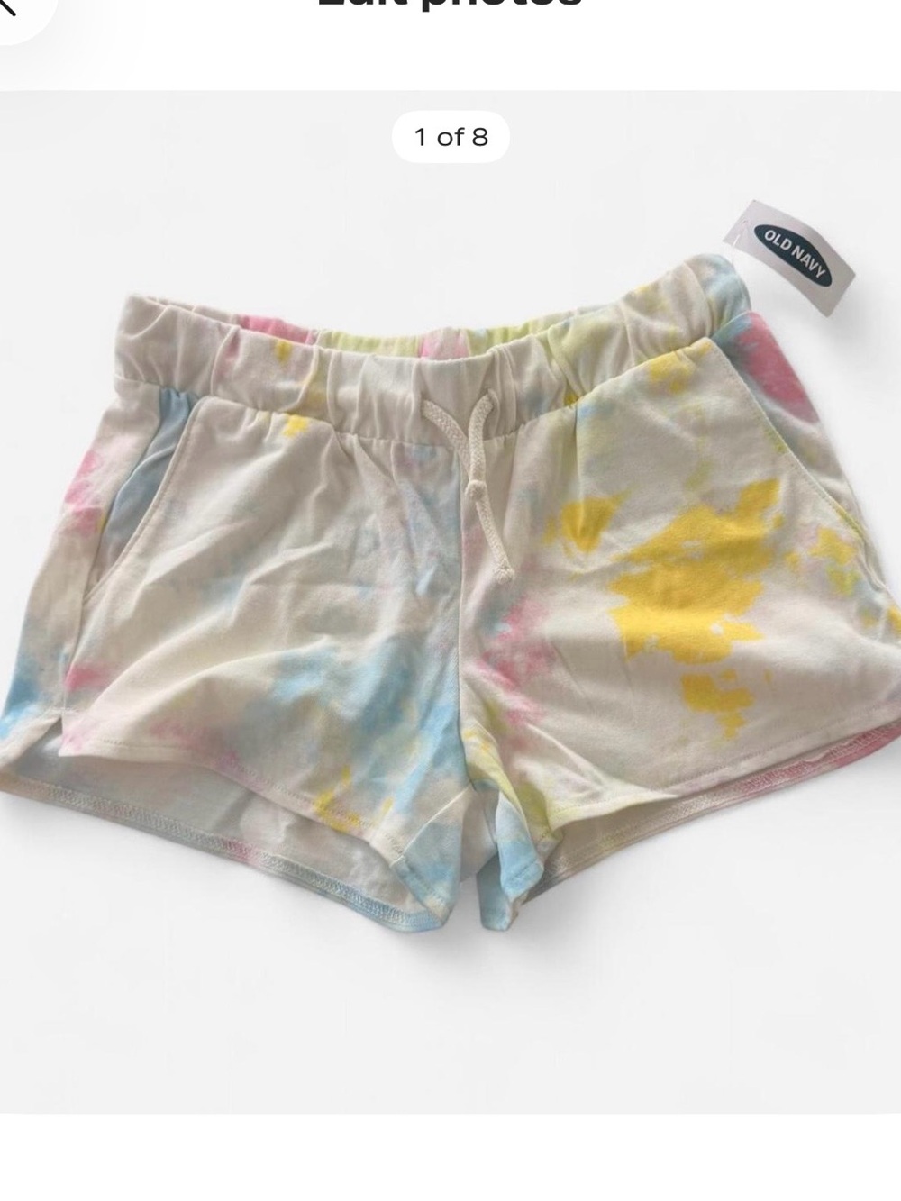 Old Navy Pastel Tie-Dye Shorts in Yellow, Blue, Pink